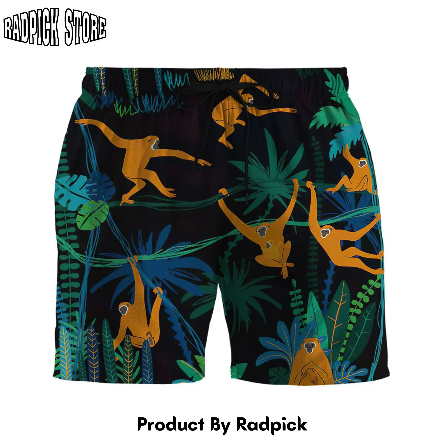 Radpick 3d monkeys life in the jungle shorts rp631786